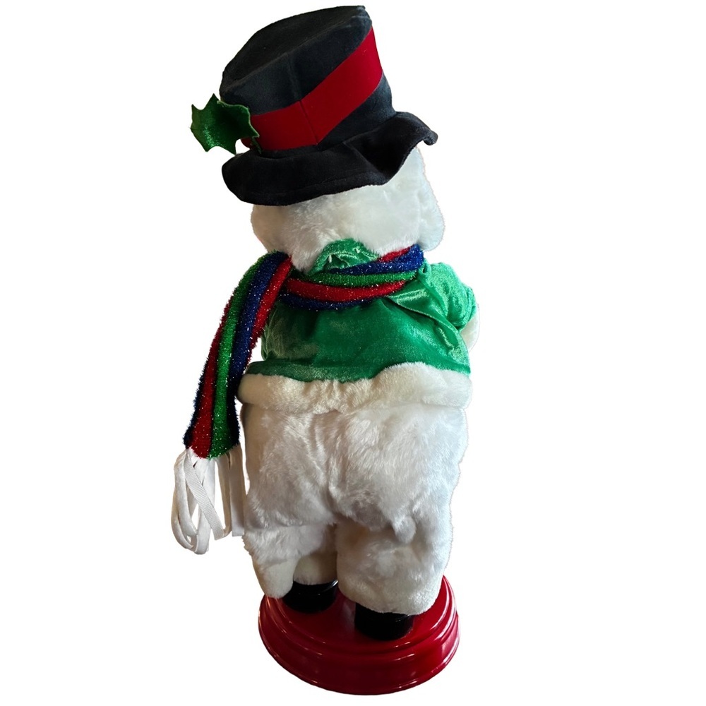 Gemmy Snowflake Spinning Snowman Dancing Singing Plush Booty Shaker - Picture 2 of 3